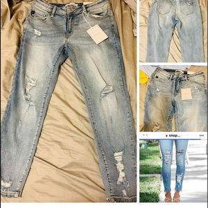 kancan jeans 13/30 mid rise ankle skinny